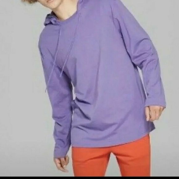 NWT ORIGINAL USE BOXY MOUNTAIN PURPLE LONG SLEEVE HOODED SHIRT SMALL - Picture 5 of 11